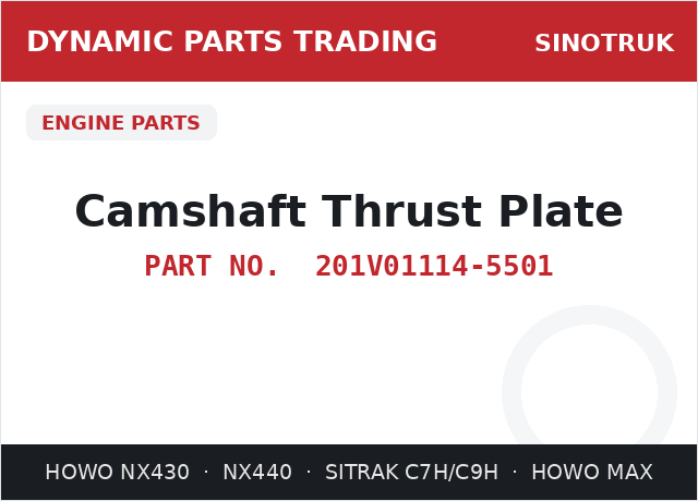 Camshaft Thrust Plate
