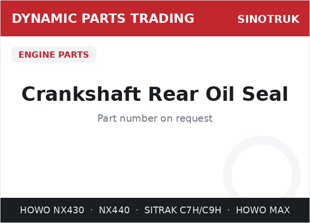 Crankshaft Rear Oil Seal
