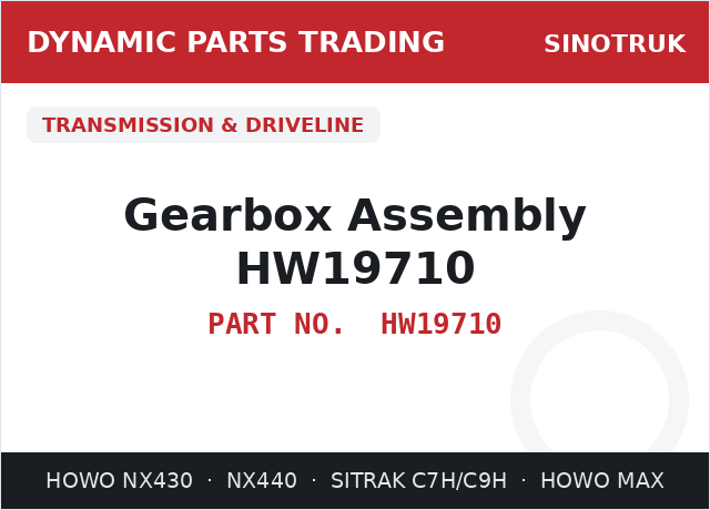 Gearbox Assembly HW19710