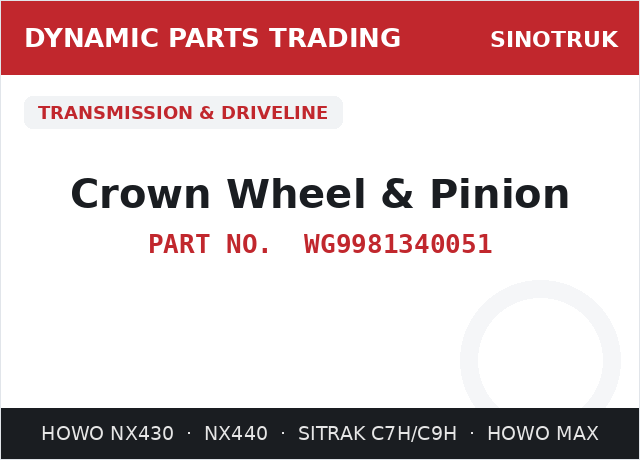 Crown Wheel & Pinion