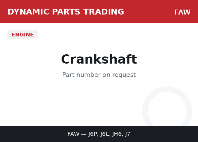Crankshaft — FAW