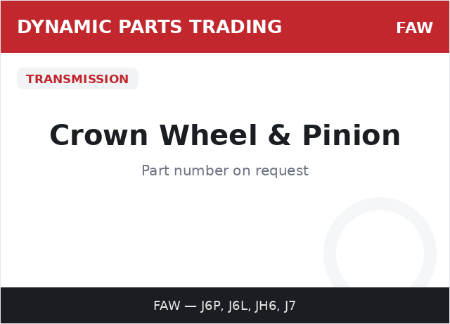 Crown Wheel & Pinion — FAW