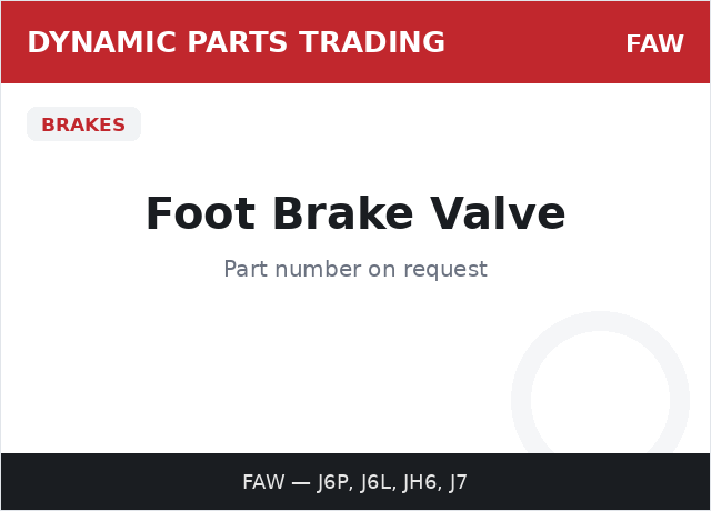 Foot Brake Valve — FAW