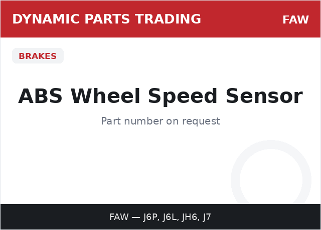 ABS Wheel Speed Sensor — FAW