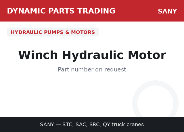 Winch Hydraulic Motor — SANY
