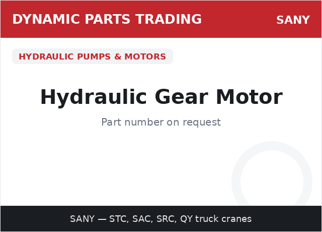 Hydraulic Gear Motor — SANY
