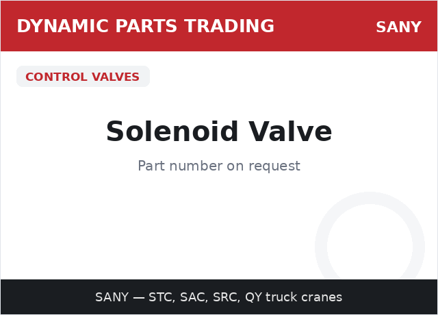 Solenoid Valve — SANY