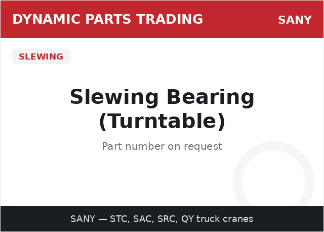 Slewing Bearing (Turntable) — SANY