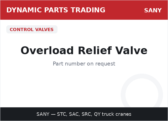 Overload Relief Valve — SANY