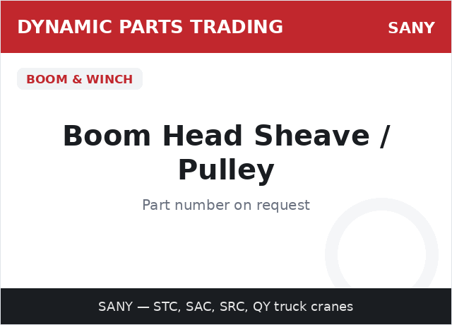Boom Head Sheave / Pulley — SANY