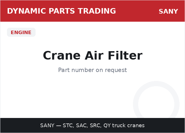 Crane Air Filter — SANY