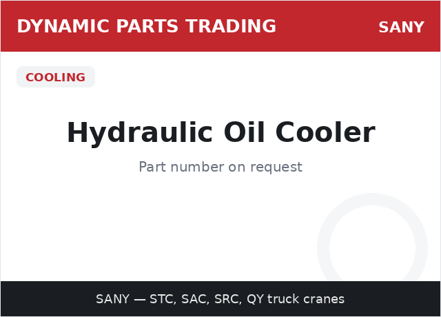 Hydraulic Oil Cooler — SANY