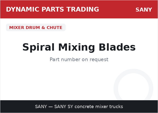 Spiral Mixing Blades — SANY