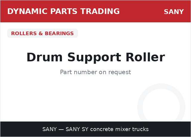 Drum Support Roller — SANY