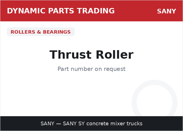Thrust Roller — SANY
