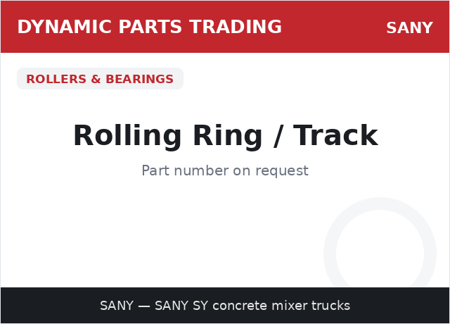 Rolling Ring / Track — SANY