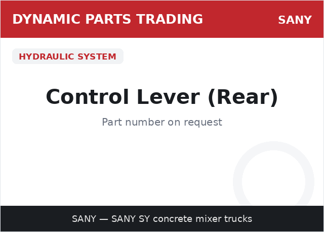 Control Lever (Rear) — SANY
