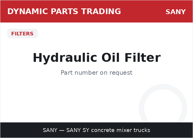 Hydraulic Oil Filter — SANY