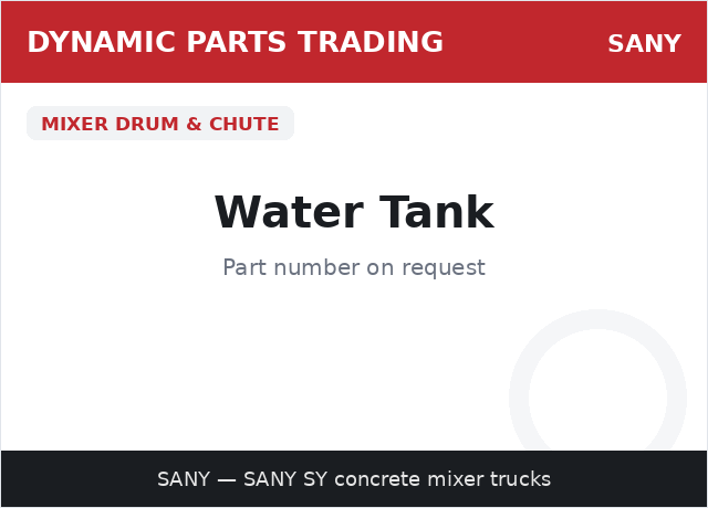 Water Tank — SANY