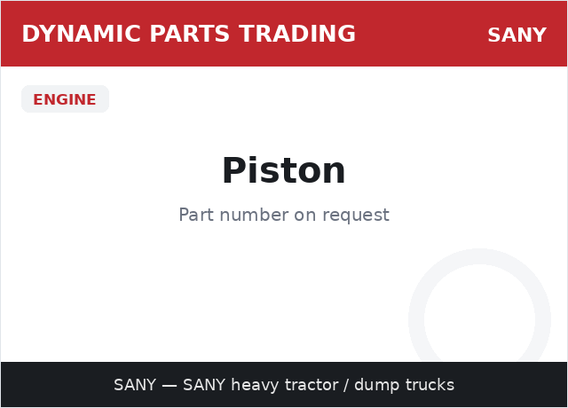 Piston — SANY