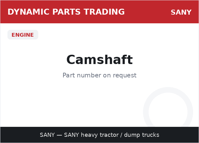 Camshaft — SANY