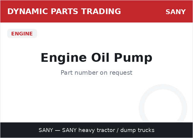 Engine Oil Pump — SANY