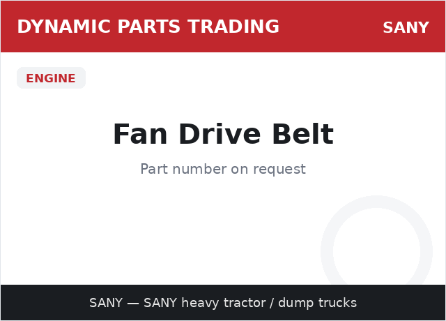 Fan Drive Belt — SANY
