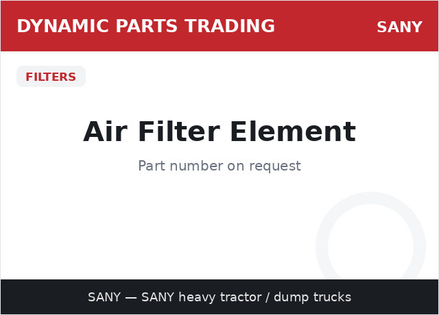 Air Filter Element — SANY