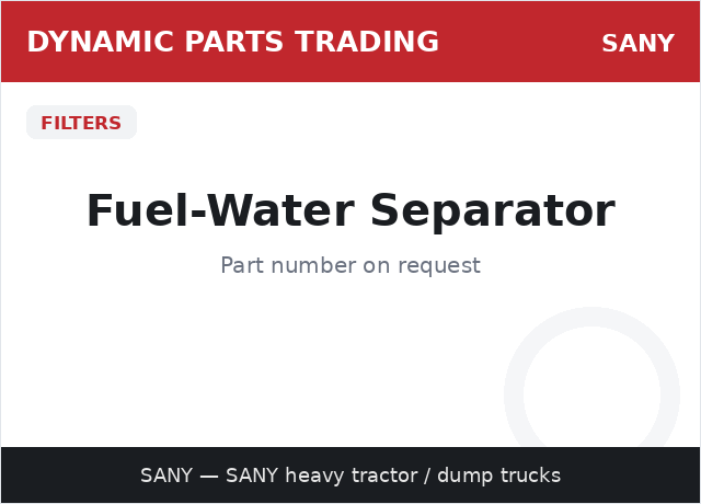 Fuel-Water Separator — SANY