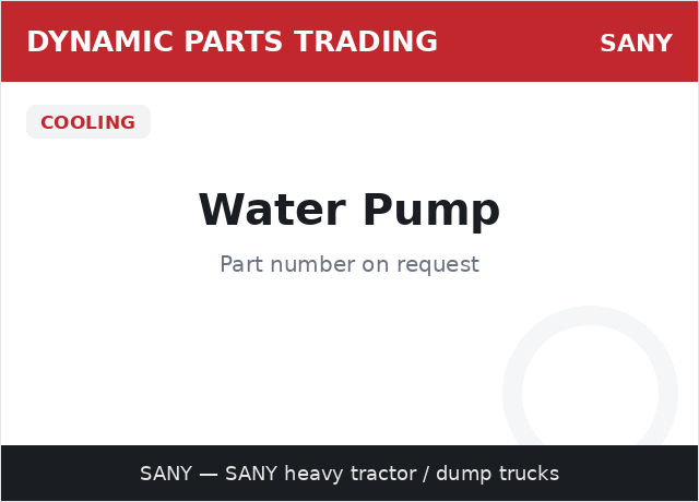 Water Pump — SANY