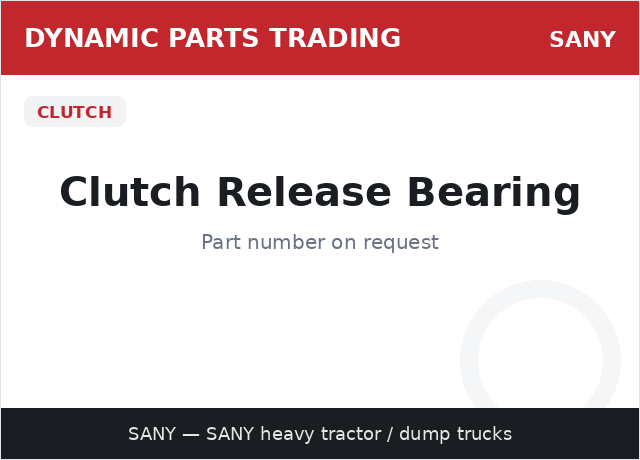 Clutch Release Bearing — SANY