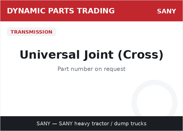 Universal Joint (Cross) — SANY