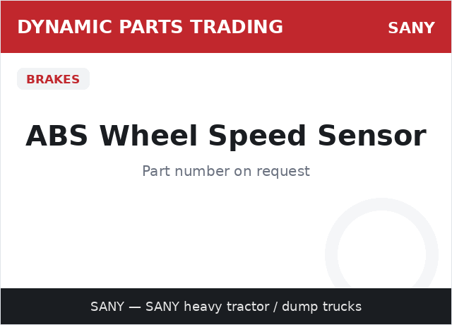 ABS Wheel Speed Sensor — SANY