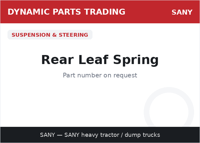 Rear Leaf Spring — SANY