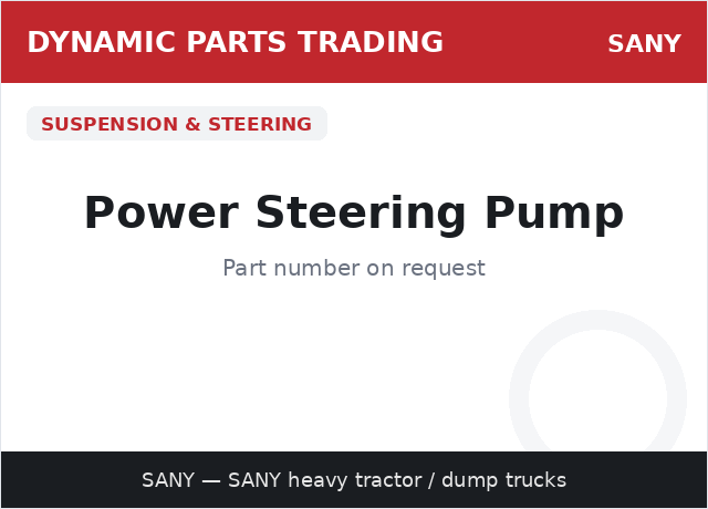 Power Steering Pump — SANY