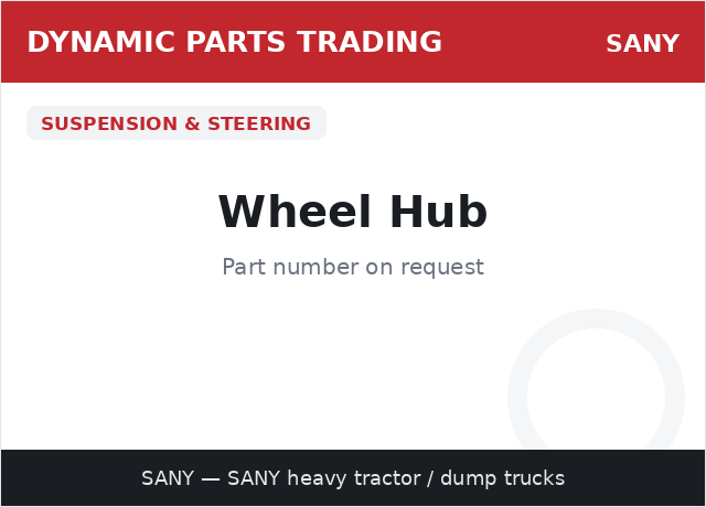 Wheel Hub — SANY