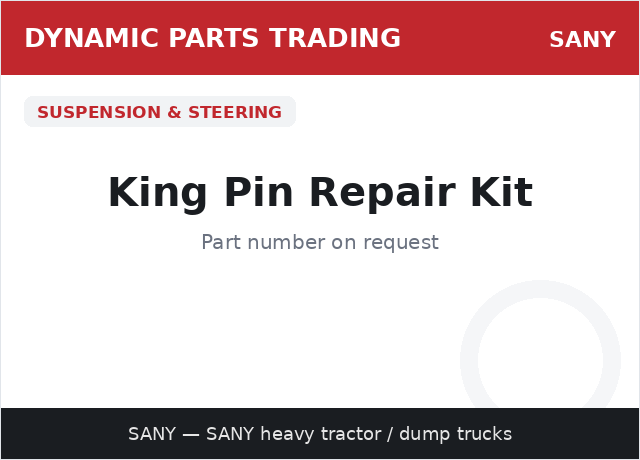 King Pin Repair Kit — SANY