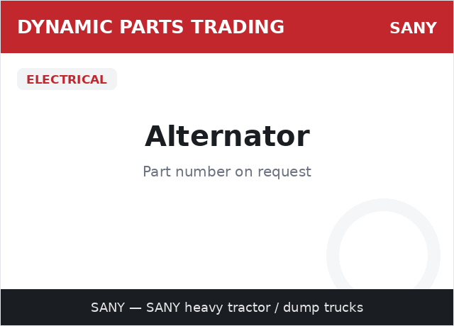 Alternator — SANY