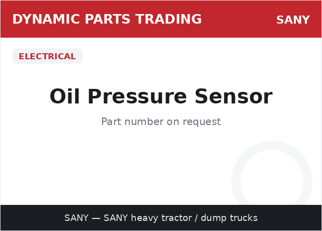 Oil Pressure Sensor — SANY
