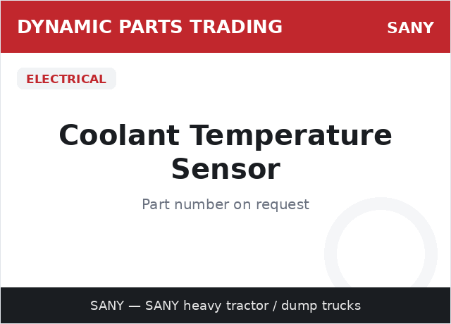 Coolant Temperature Sensor — SANY