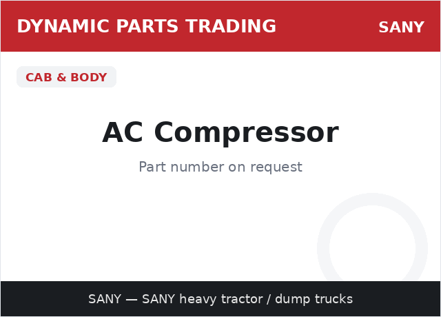 AC Compressor — SANY