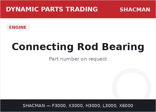 Connecting Rod Bearing — SHACMAN
