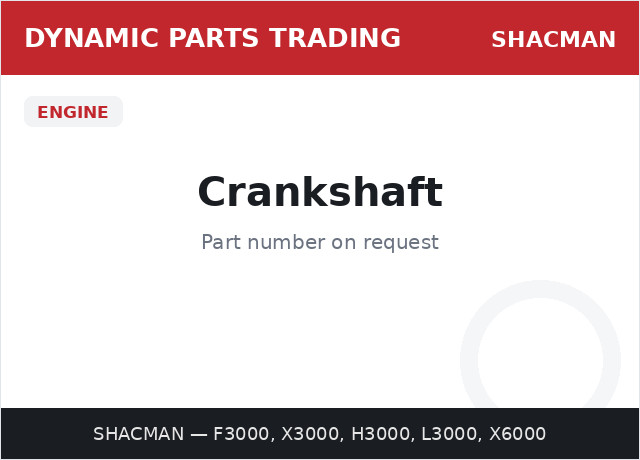 Crankshaft — SHACMAN