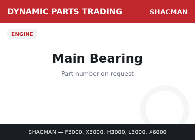 Main Bearing — SHACMAN