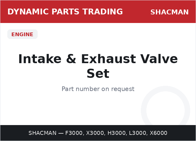 Intake & Exhaust Valve Set — SHACMAN