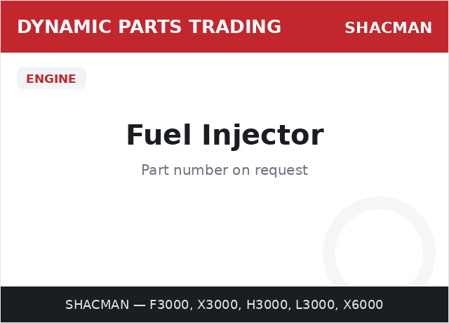 Fuel Injector — SHACMAN