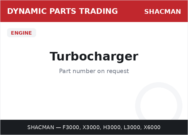 Turbocharger — SHACMAN