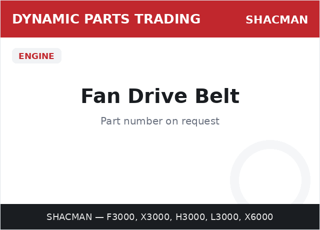 Fan Drive Belt — SHACMAN