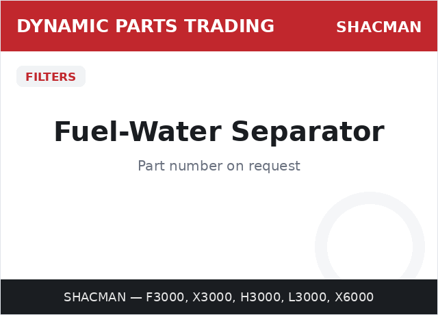 Fuel-Water Separator — SHACMAN