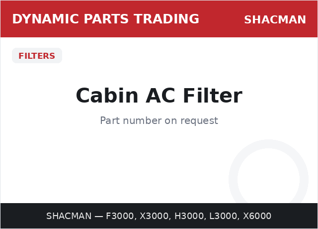 Cabin AC Filter — SHACMAN